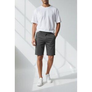 DC Mens Black Casual Shorts Size 31 With Button & Zip Closure